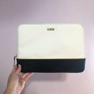White and black 13’ Kate spade laptop case
